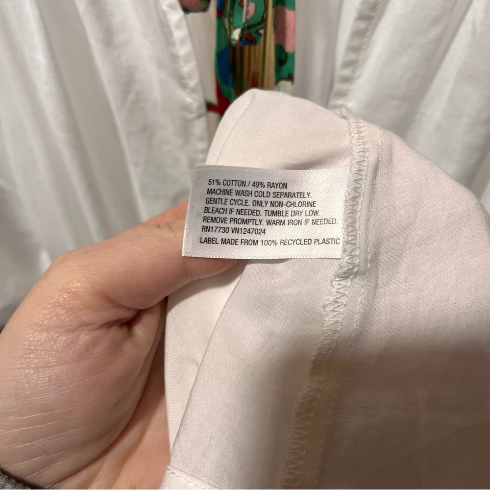 RHODE x Target White Maxi Swim Coverup with Green Accents XL - Picture 9 of 13